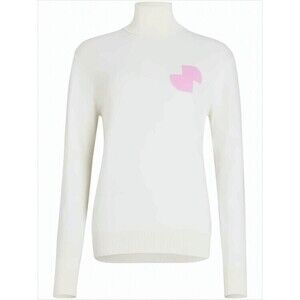 Patou White Turtleneck Sweater With Cashmere Blend - NWT